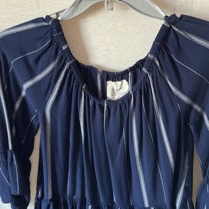 Flowy long sleeve off-the-shoulder top